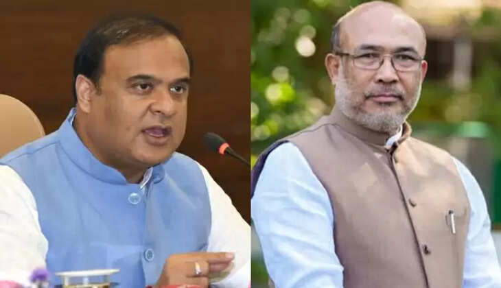 असम और मणिपुर के मुख्यमंत्री ने इंफाल में बैठकें कीं