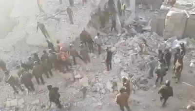 सीरिया में इमारत गिरने से 16 की मौत