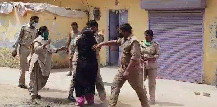 LOCKDOWN: हॉटस्पॉट क्षेत्र में जाने से रोका तो महिला ने पुलिस के साथ की मारपीट