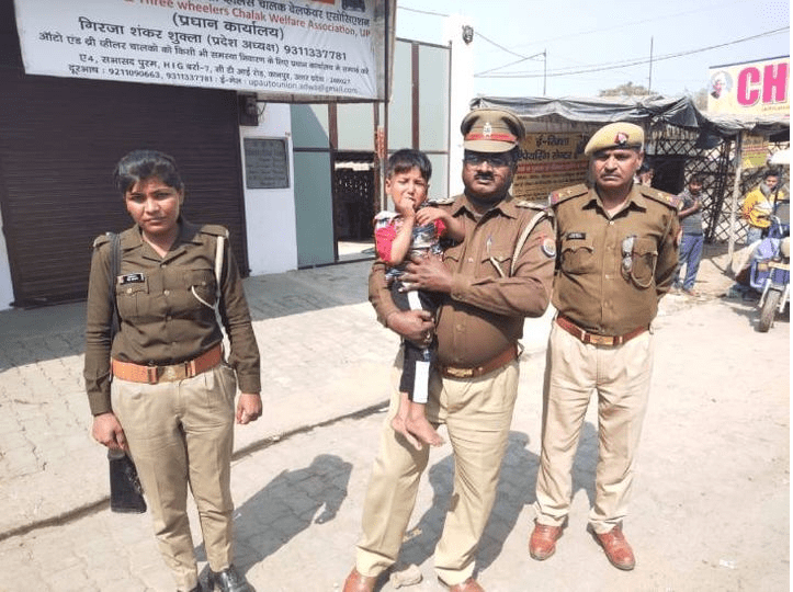 कानपुर में मिला कन्नौज से गायब हुआ चार साल का मासूम, महिला सिपाही को लेकर पुलिस अनजान