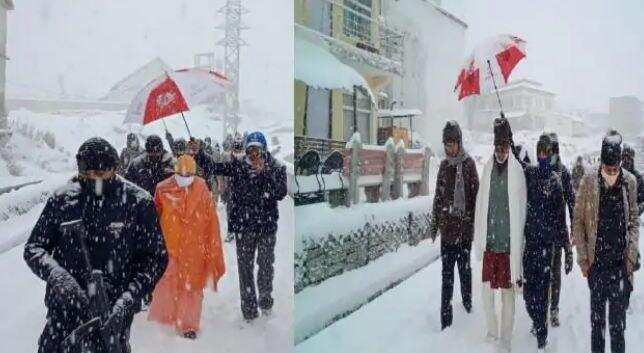 बदरीनाथ-सीएम योगी और त्रिवेन्द्र ने किये बदरीनाथ के दर्शन, ऐसे थे सुरक्षा के इंतजाम