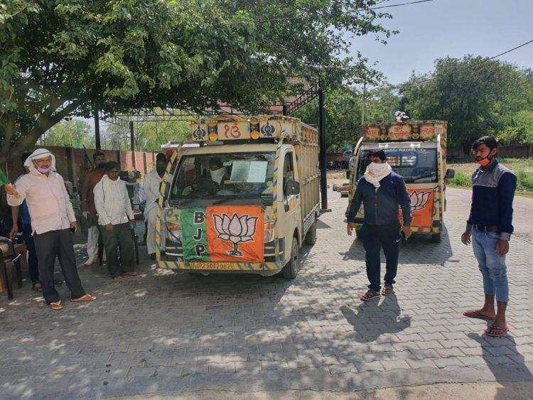 LOCKDOWN: विधायक पप्पू भरतौल ने लॉकडाउन के दौरान गाड़ियों से भेजा गरीबों को सामान