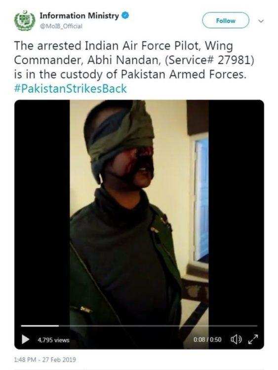 नई दिल्ली- कायर पाकिस्तान ने तस्वीरें जारी कर किया बड़ा दावा, दबोच रखा है भारत का यह जाबाज पायलट