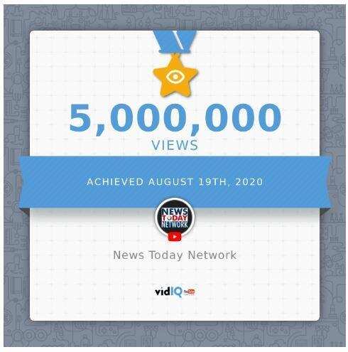 News Today Network के Youtube Channel पर हुए 50 लाख व्यूज, ऐसे उठाये जनहित के मुद्दे