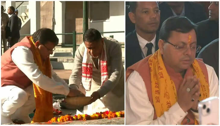 भवाली - बाबा नीब करौरी के धाम पहुंचे CM धामी, अयोध्या में प्राण प्रतिष्ठा से पहले देवभूमि को राममय बनाने की तैयारी&nbsp;