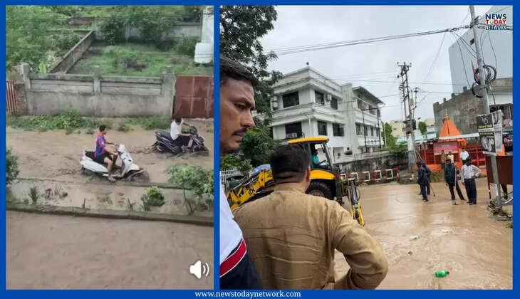 हल्द्वानी - दो घंटे की भारी बारिश के ट्रेलर ने खोली सिस्टम की पोल, सड़कें हुई जलमग्न नहर और नालियां ओवरफ्लो&nbsp;