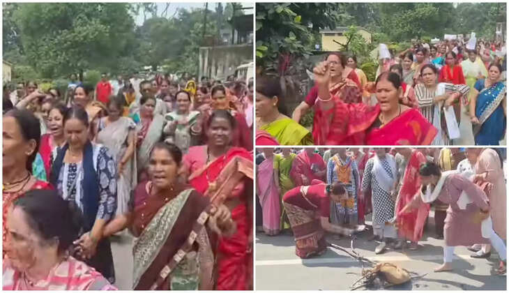 हल्द्वानी - दुष्कर्म के आरोपों में घिरे मुकेश बोरा के समर्थन में उतरी सैकड़ों महिलाएं, इन लोगों पर लगाया षड्यंत्र का आरोप 