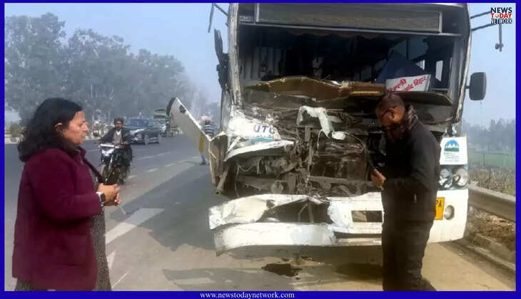 हल्द्वानी - कोहरे के कारण हाईवे पर तीन रोडवेज बसें आपस में भिड़ीं, हल्द्वानी और काठगोदाम से थी निकली, 16 यात्री घायल