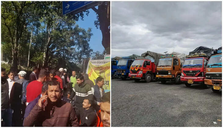 हल्द्वानी - कुमाऊं में थम गए हजारों ट्रकों के पहिए, ट्रांसपोटरों की अनिश्चितकालीन हड़ताल, कारोबार पर पड़ेगा व्यापक असर&nbsp;