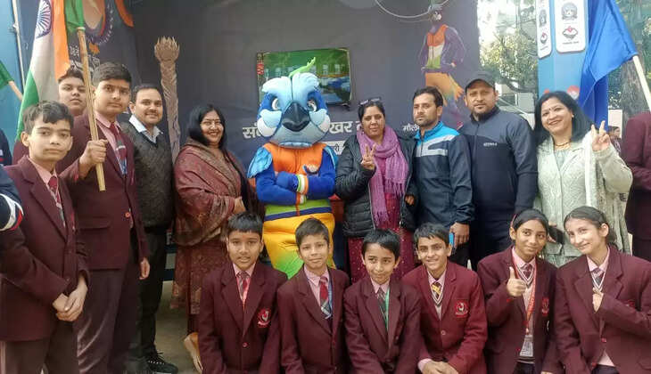 "हल्द्वानी - 38वें राष्ट्रीय खेल शुभंकर मौली ने नैनी वैली विद्यालय में उत्साह भरा माहौल बनाया"