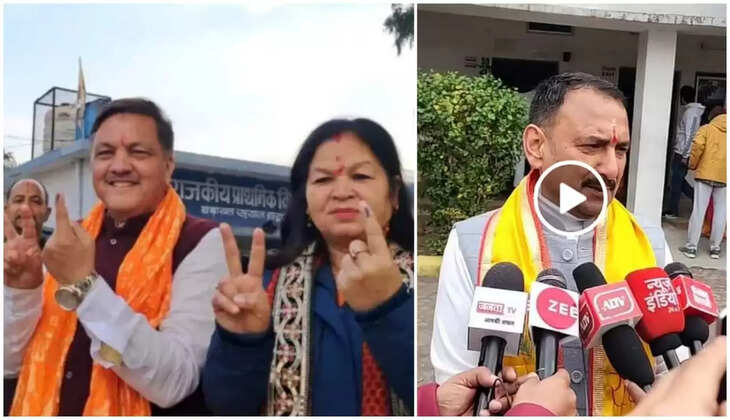 हल्द्वानी - गजराज ने परिवार सहित किया मतदान, ललित ने की मतदाताओं से यह अपील