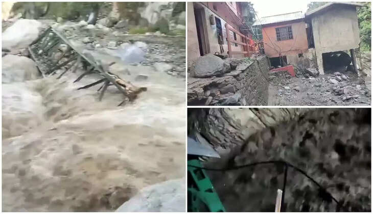 Uttarakhand Weather - उत्तराखंड में बारिश ने मचाया हाहाकार, बादल फटा, पुल टूटा, खच्चर बहे, यहां आपदा जैसे हालात&nbsp; Yamunoytri Floods 
