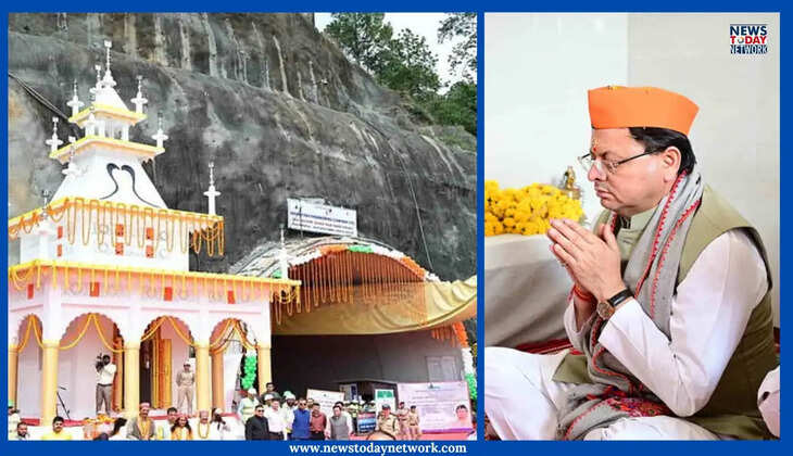 सिलक्यारा सुरंग के बाहर बना बाबा बौखनाग का भव्य मंदिर, 17 दिन तक फंसे थे 41 मजदूर, आज CM की मौजूदगी में हुआ ब्रेक थ्रू
