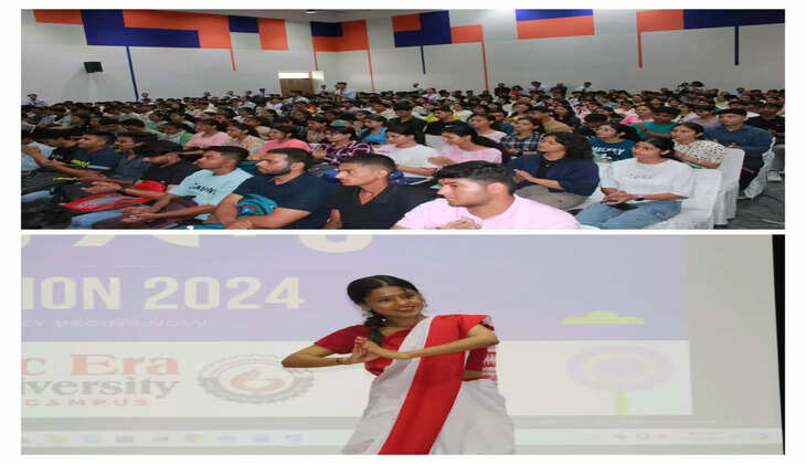 "हल्द्वानी - ग्राफिक एरा हिल विश्वविद्यालय में नए छात्रों के लिए इंडक्शन कार्यक्रम का आयोजन, प्रेरणा और उत्सव"