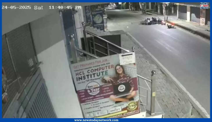 हल्द्वानी - तेज रफ्तार का कहर, दो बाइकों की भीषण भिड़ंत, तीन युवक गंभीर घायल, CCTV में कैद हुई पूरी घटना