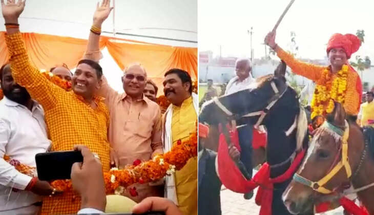 आंवला सांसद धर्मेन्द्र कश्यप के यहां लगा मिलन का मेला