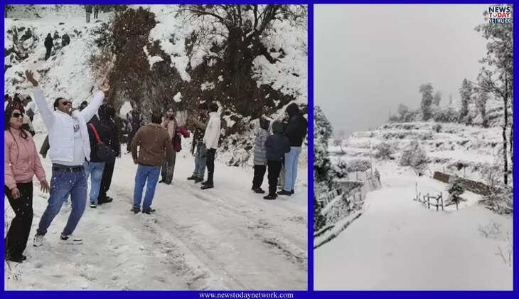 नैनीताल - बर्फ़बारी के बाद पर्यटकों का उमड़ा हुजूम, नैनीताल सहित धानाचूली और मुक्तेश्वर में हुआ है अच्छा हिमपात&nbsp;