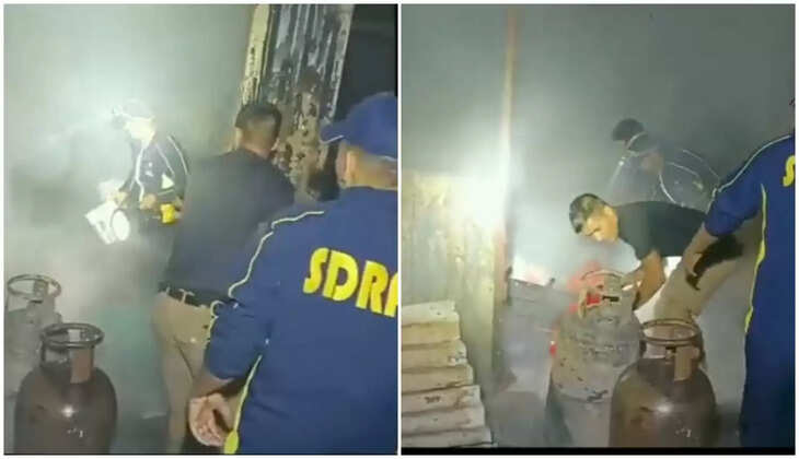 Uttarakhand News - देर रात होटल में तीन गैस सिलेंडर फटने से मची दहशत, कई दुकानें जलकर हुई खाक 