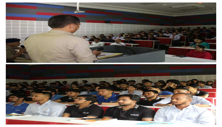 "ग्राफिक एरा हिल विश्वविद्यालय में पुलिस ने छात्रों को नए कानूनों पर जागरूक किया"