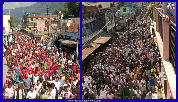 अल्मोड़ा - स्वास्थ्य सुविधाओं की मांग पर पहाड़ में खड़ा हुआ उग्र जनआंदोलन, चौखुटिया में गांव- गांव से निकलकर सड़कों पर उतरे लोग 