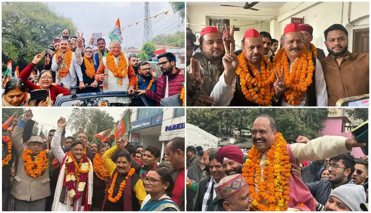 हल्द्वानी - मेयर के लिए ललित, गजराज, मनोज और शोएब ने किया नामांकन, सैकड़ों समर्थकों के साथ झोंकी ताकत&nbsp;