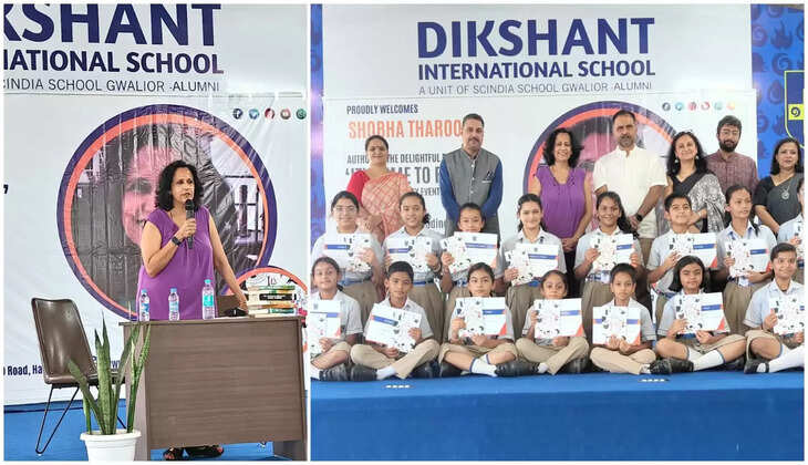 हल्द्वानी - दीक्षांत इंटरनेशनल स्कूल में पहुंचीं प्रसिद्ध कवयित्री और लेखिका &nbsp;शोभा थरूर, बच्चों को दी यह प्रेरणा&nbsp;