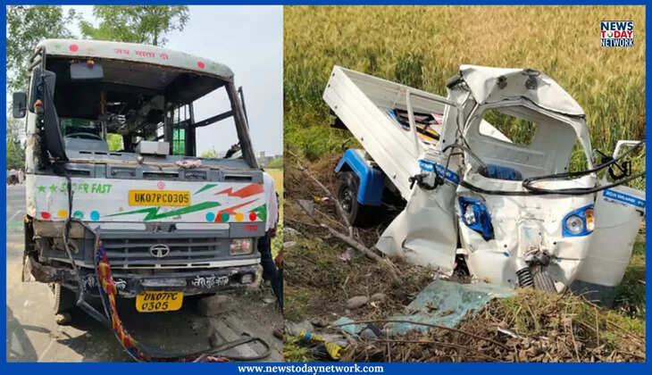 देहरादून - राजधानी में बड़ा सड़क हादसा, बस और लोडर ऑटो के बीच भीषण टक्कर, दो की मौत इतने लोग हुए घायल 