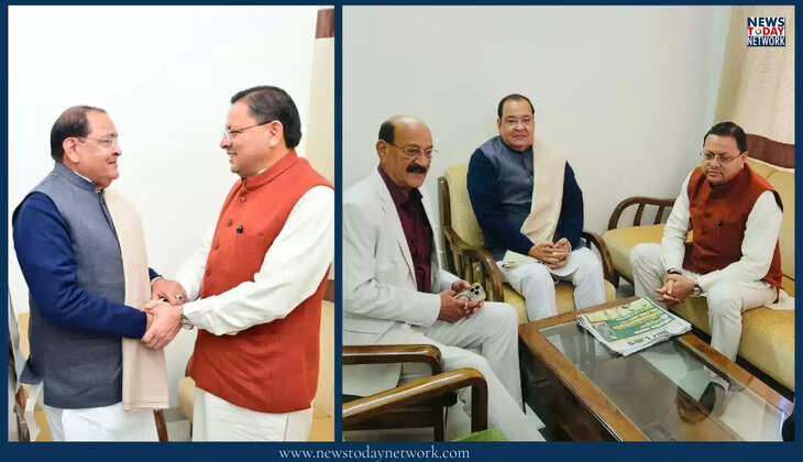 गैरसैंण - विधानसभा सत्र से पहले सीएम धामी की नेता प्रतिपक्ष यशपाल आर्य से शिष्टाचार भेंट, आर्य ने की यह मांग&nbsp;