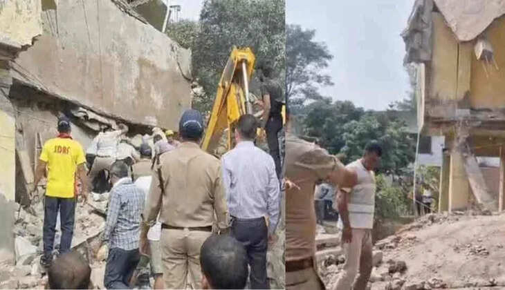 उत्तराखंड - यहां लॉ कॉलेज का लेंटर ढहा, मलबे में दबा PAC जवान गंभीर हालत में एम्स रेफर, मची अफरातफरी&nbsp;