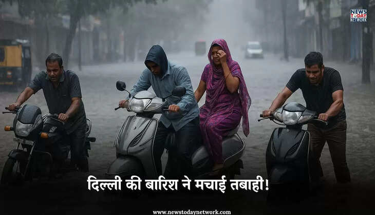 दिल्ली में भारी बारिश से राजधानी की सड़कों पर हाहाकार, 200 से ज्यादा जगहों पर जलभराव, ट्रैफिक जाम ने किया बेहाल