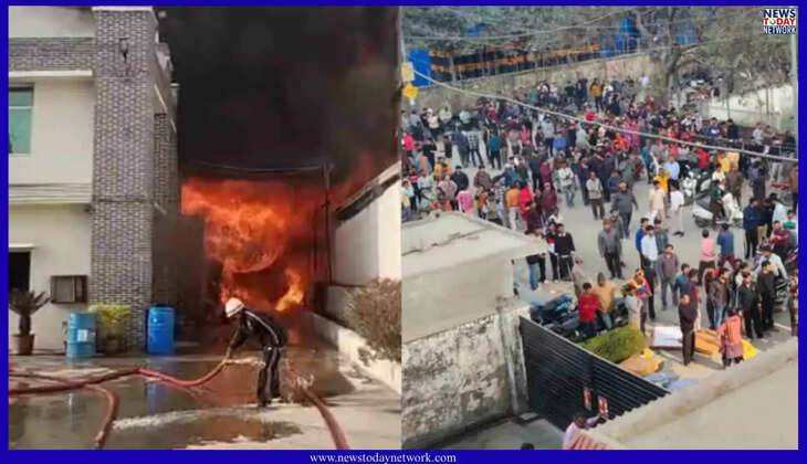 Uttarakhand News - औद्योगिक क्षेत्र में परफ्यूम फैक्टरी में भीषण आग, सिलिंडरों के धमाकों से इलाके में दहशत