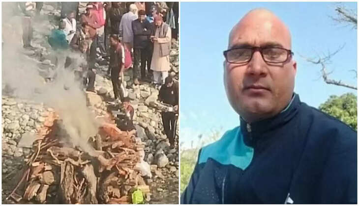 Martyr Kuldeep Bhandari - पैतृक घाट पर सैन्य सम्मान के साथ हुई शहीद की अंत्येष्टि, 15 साल के बेटे ने दी मुखाग्नि