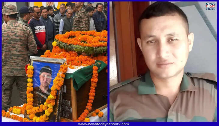 उत्तराखंड - नायब सूबेदार विश्वनाथ प्रताप सिंह पंचतत्व में विलीन, सैन्य सम्मान के साथ दी गई अंतिम विदाई