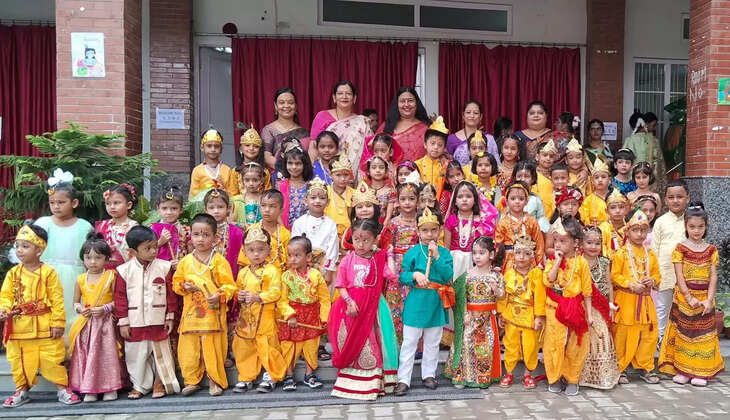 "हल्द्वानी - नैनी वैली स्कूल में कृष्ण जन्माष्टमी का आयोजन, नृत्य नाटिका से बच्चों ने सबका मन मोहा"