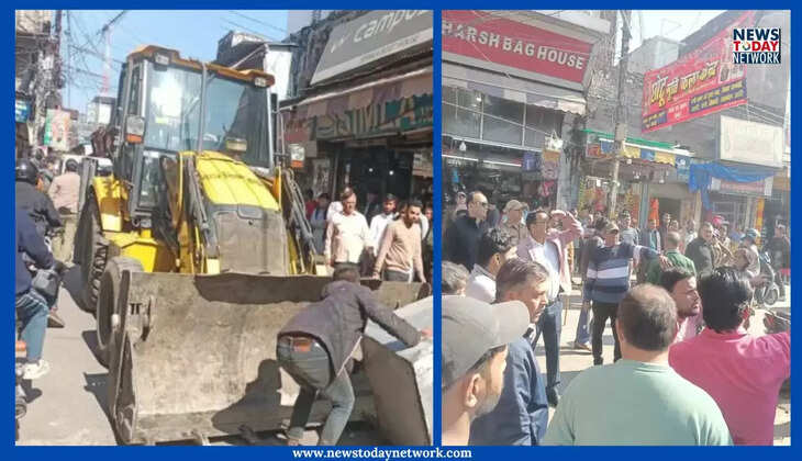 हल्द्वानी - बाजार में फिर घुसा बुल्डोज़र, प्रशासन और नगर निगम ने दो ट्रैक्टर सामान किया जब्त, मच गया हड़कंप 