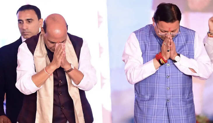 हल्द्वानी- धाकड़ धामी अब हो गए धुरंघर, 2027 में लगाएंगे सिक्सर, रक्षामंत्री राजनाथ सिंह ने CM की थपथपाई पीठ 