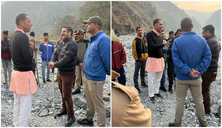 भीमताल - कांग्रेस नेता हरीश पनेरू ने किया वन विभाग का घेराव, बोले आज तेंदुआ नहीं पकड़ा तो बैरंग लौटायेंगे टीम Harish Paneru Congress 