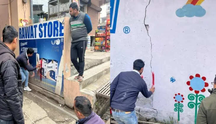 हल्द्वानी - सड़क चौड़ीकरण में अब कालाढूंगी रोड के चौराहों का नंबर, यहां लगाए गए लाल निशान