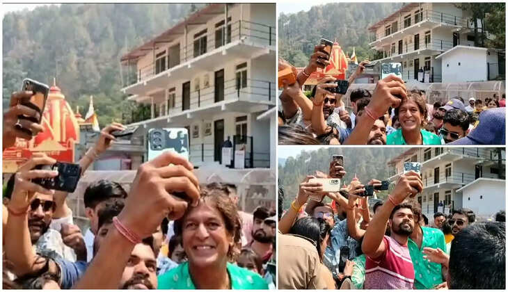 भवाली - नीब करौरी आश्रम कैंची धाम पहुंचे मशहूर अभिनेता चंकी पांडे, मंदिर में ही भक्तों और फैंस ने घेर लिया&nbsp;