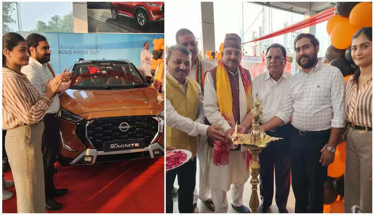 हल्द्वानी - &nbsp;पाल निसान में नई मैग्नाइट कार सांसद अजय भट्ट ने की लॉन्च, लाजवाब फीचर देख आपका भी दिल हो जाएगा खुश&nbsp;