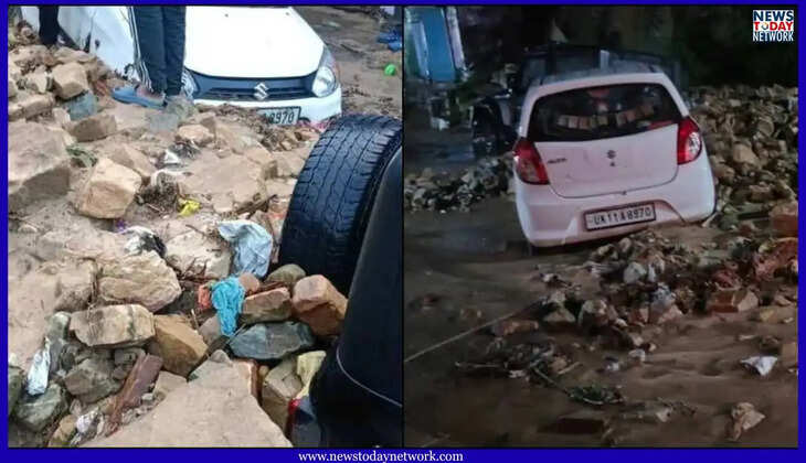 उत्तराखंड - चमोली में बारिश का कहर, मलबे से बाजार क्षेत्र में मची तबाही, हाईवे बंद, दुकानों और स्कूल में घुसा मलबा