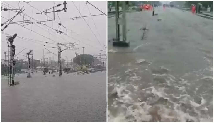 हल्द्वानी - लालकुआं रेलवे स्टेशन पानी से भरा लबालब, काठगोदाम आने वाली सभी ट्रेनें रद्द, जानिए अन्य ट्रेन का अपडेट