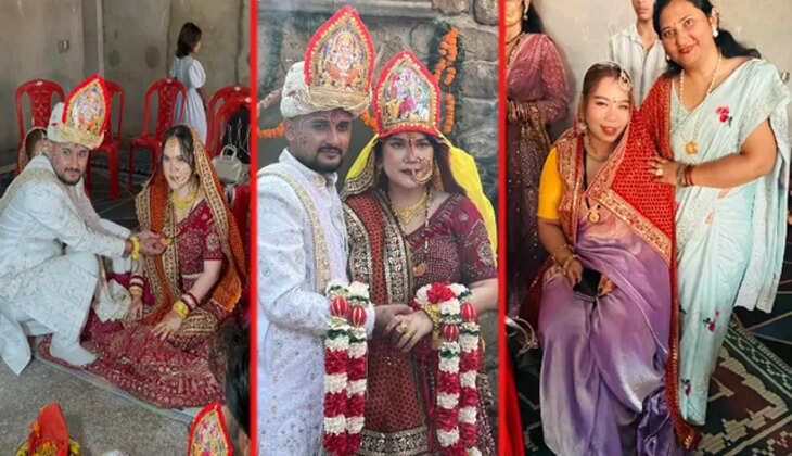 हल्द्वानी - दुबई में परवान चढ़ा प्यार, हल्द्वानी में कुमाऊंनी रीति-रिवाज से थाईलैंड की मोराया ने नवीन संग लिए सात फेरे