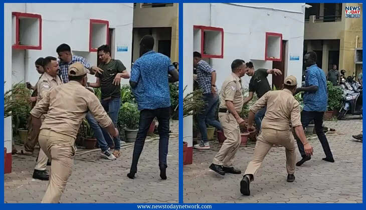 हल्द्वानी - कोतवाली में सूडानी युवक का जमकर हंगामा, पुलिकर्मियों पर पड़ा भारी, धक्का देकर पटका, मची अफरा-तफरी 