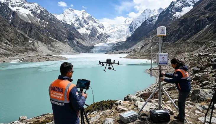 उत्तराखंड - ग्लेशियर झीलों के खतरे पर उत्तराखंड सरकार अलर्ट, सेंसर और ड्रोन से होगी रियल टाइम निगरानी