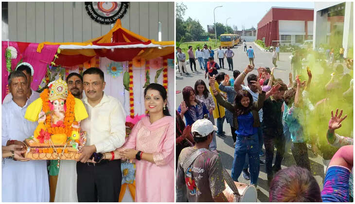 हल्द्वानी - गणपति बप्पा मोरया अगले बरस तू जल्दी आ के साथ ग्राफिक एरा में हुआ गणेश विसर्जन 