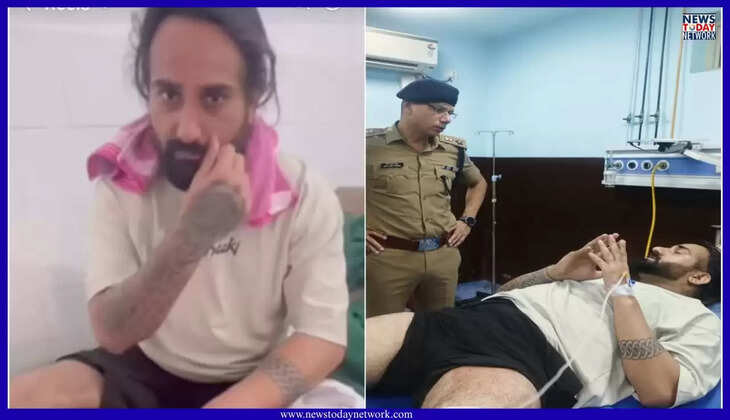 उत्तराखंड - यहां अस्पताल में बदमाश ने मूछों पर दिया ताव, वायरल फोटो के बाद ड्यूटी में लापरवाही पर एएसआई सस्पेंड