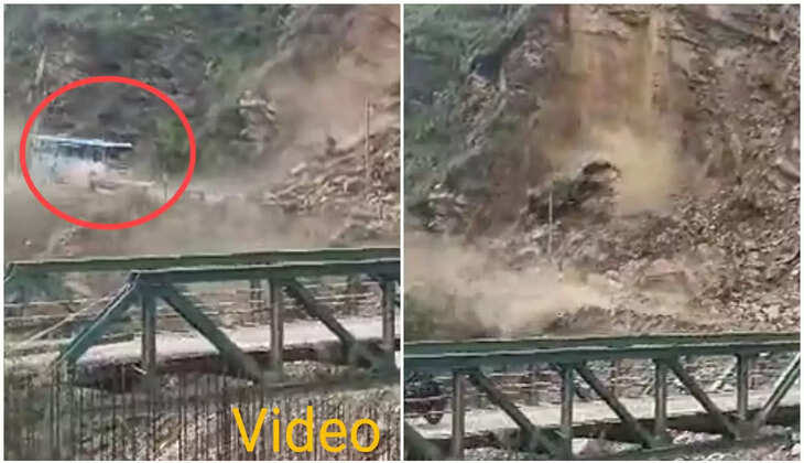 नैनीताल - भूस्खलन की चपेट में आने से बाल - बाल बची रोड़वेज बस, चालक की समझदारी ने बचाई दर्जनों यात्रियों की जान 