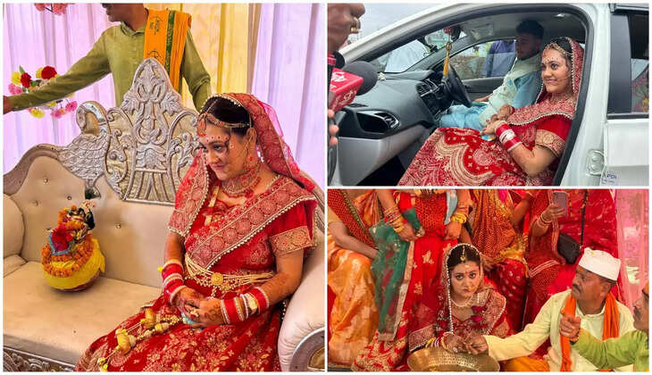 हल्द्वानी - कान्हा की दीवानी हर्षिका ने लिए सात फेरे, श्री कृष्ण के साथ रचाई शादी, जयमाता से लेकर रस्म तक की देखें, तस्वीरें&nbsp;