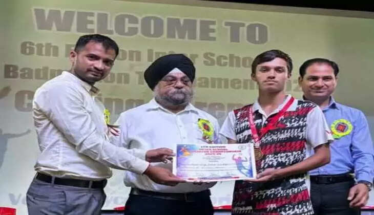 शैमफोर्ड स्कूल के प्रणव परिहार ने जीता इन्टर स्कूल बैडमिंटन चैंपियनशिप का खिताब
